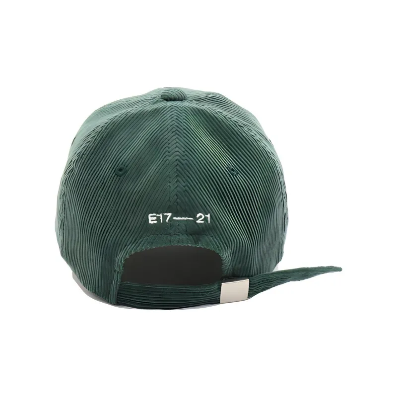Emis Cotton, Corduroy Baseball Caps Unisex Green-2