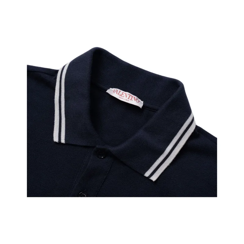 Valentino Polo Shirts Men Dark Blue-5