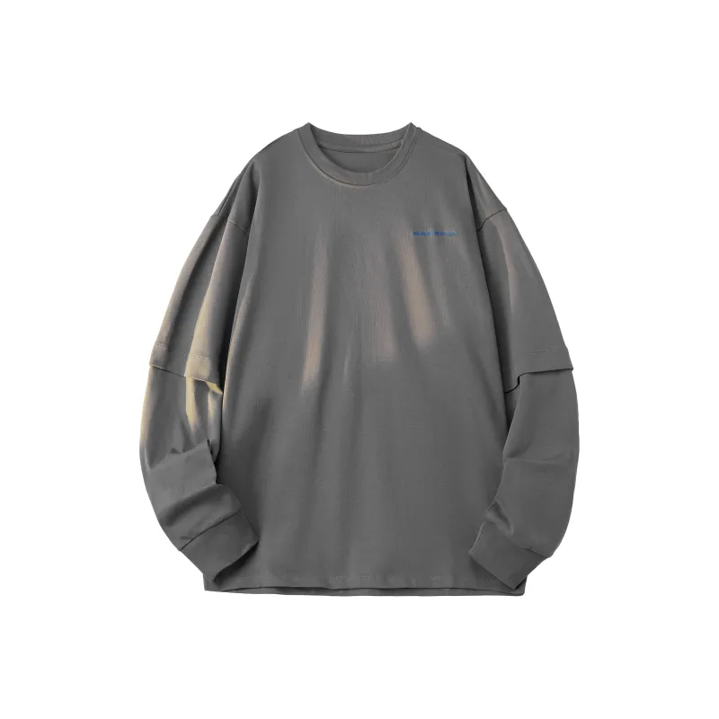 MARK ROBERTSON Long Sleeved Sweatshirt Unisex Blue Gray-0