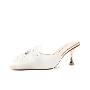 Than Than Me Slim Heel High Heels Women's White