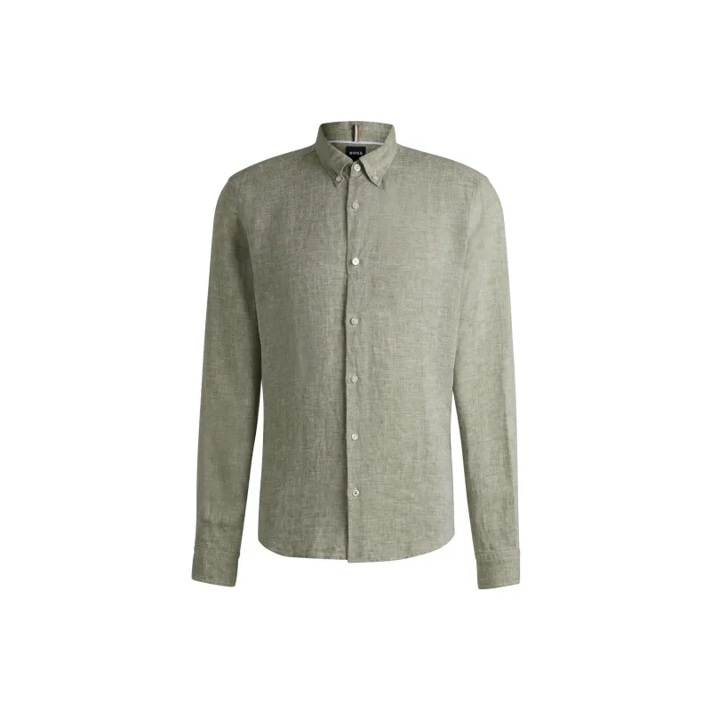 HUGO BOSS Button down Linen Shirt-0