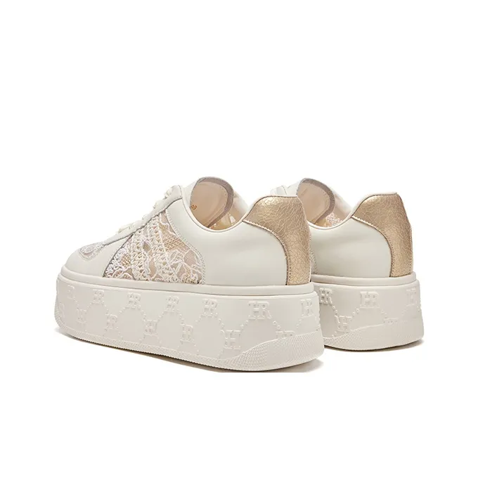 HR Skateboard Shoes Women's Beige Gold-3