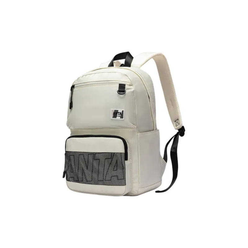 CHAOJIANTA Nylon Backpack Unisex Light Beige White-1