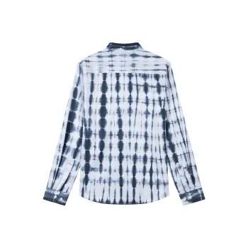 DAVID NAMAN Shirts Men Blue White