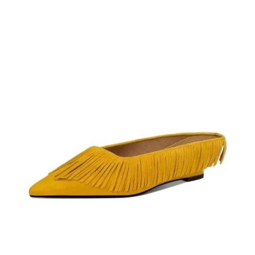 JESSICA SOPHIA Rubber Sole Abrasion Resistant Slip Resistant Closed Toe Slippers Women's