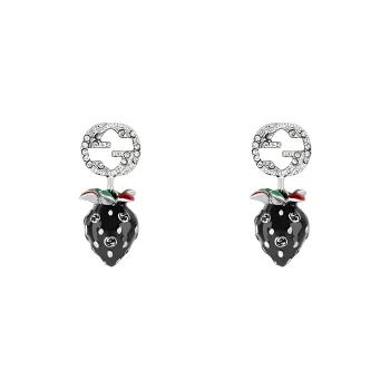 GUCCI Artificial Crystal Earrings Women's
