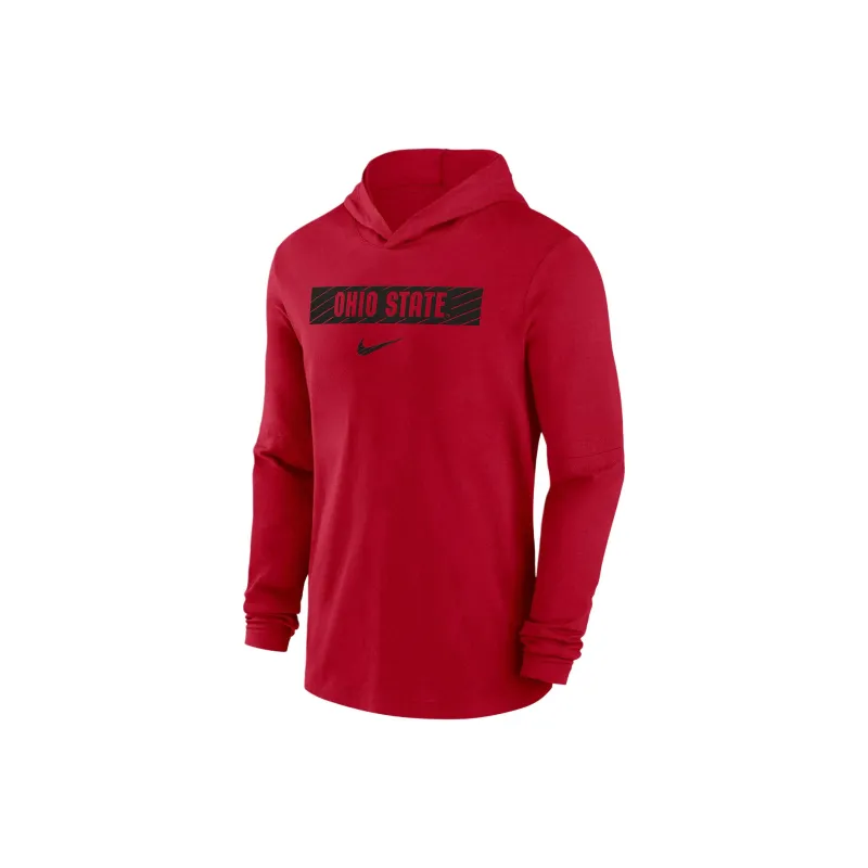 Nike Ohio State Buckeyes Sideline Men's Nike Dri FIT College Long Sleeve Hooded Top-0