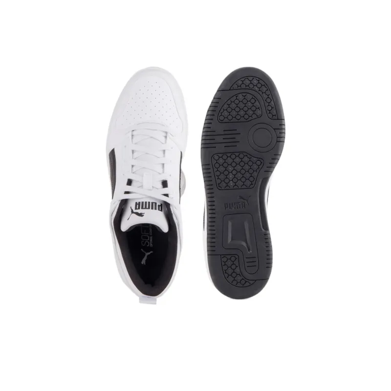 PUMA Rebound Layup Low Top Casual Shoes Unisex White Black-3