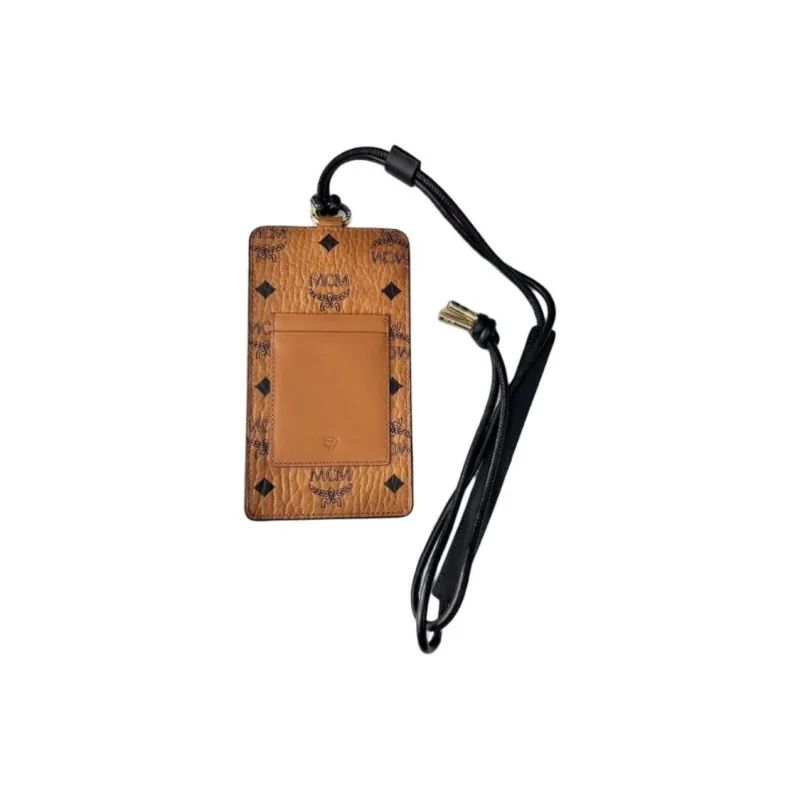 MCM Essential Visetos Origina Artificial Leather Cell Phone Protective Cover And Pouch Unisex Cognac-1