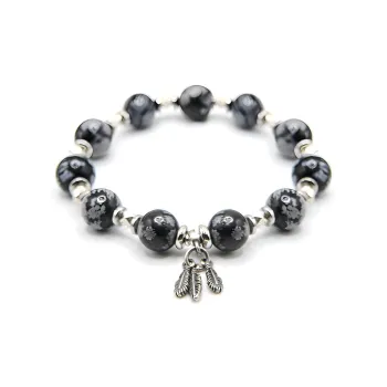 DRAGON LI Snowflake Stone Bracelets Unisex
