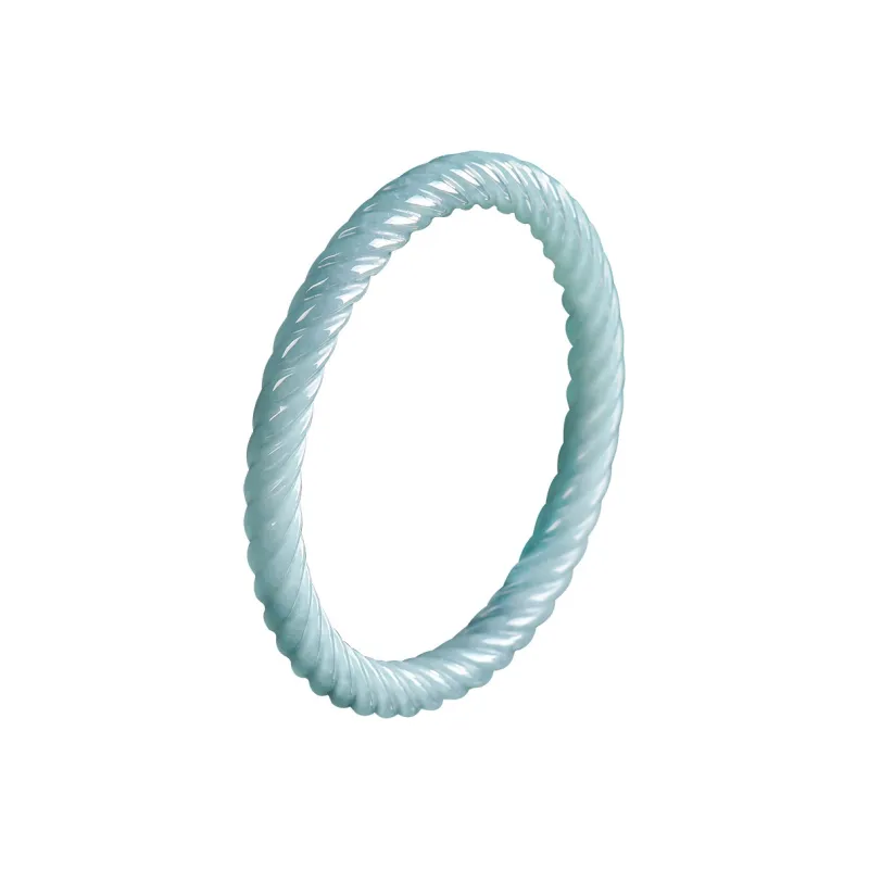 Jade Is Boundless Glutinous Jade Jadeite Bangles Unisex-0