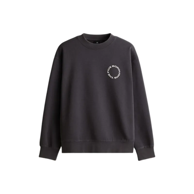 H&M Sweatshirts Men Dark Gray-0