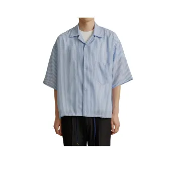 PUBLIC TOKYO SS24 Shirt Men's Sax Blue