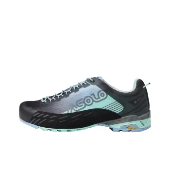 ASOLO Anti Slip Wear Resistant Low Top Hiking Shoes Women's Black Blue
