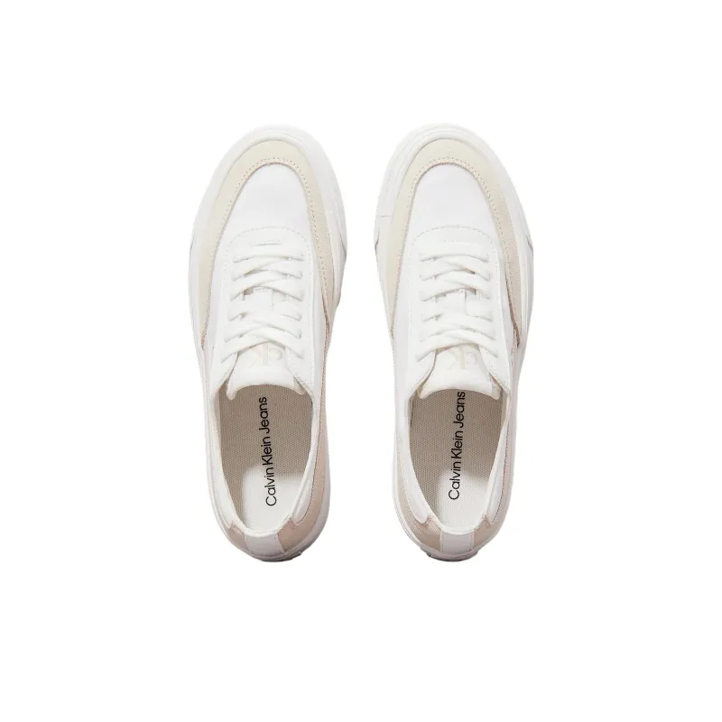 CKJ CALVIN KLEIN JEANS Low Top Canvas Shoes Women's Ivory-3
