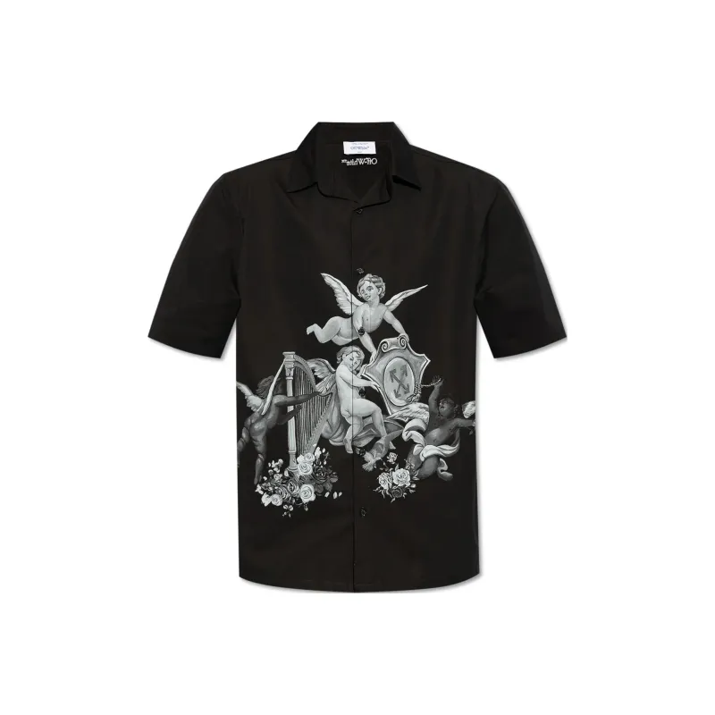 OFF WHITE Graphic Printed Button Up Shirt-0