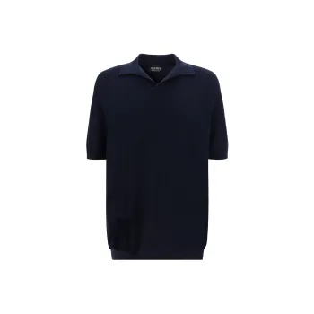 Ermenegildo Zegna Short Sleeved Knitted Polo Shirt