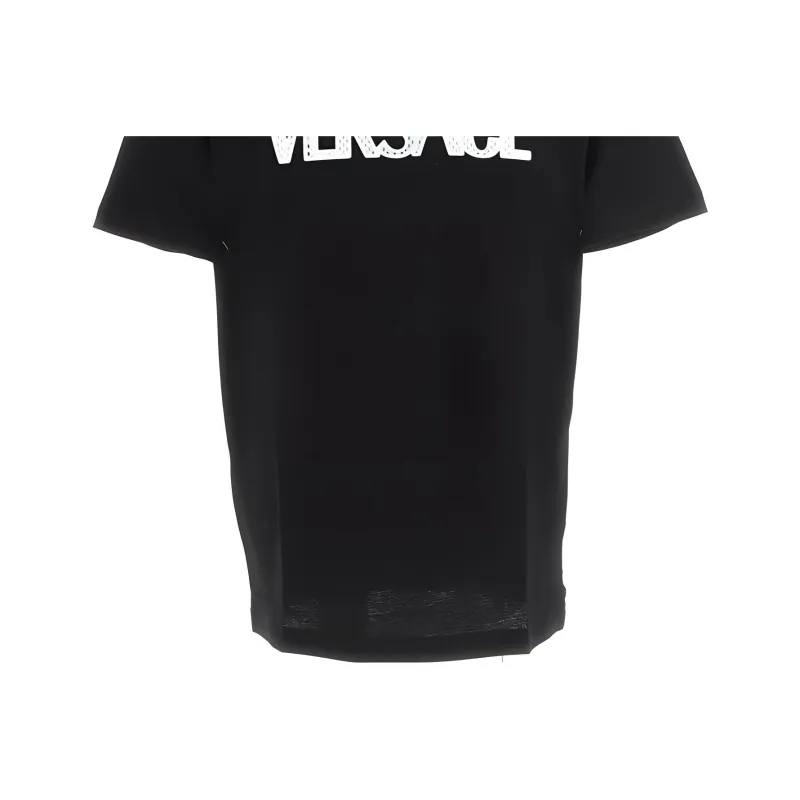 VERSACE Mesh Logo Appliqué T shirt-6