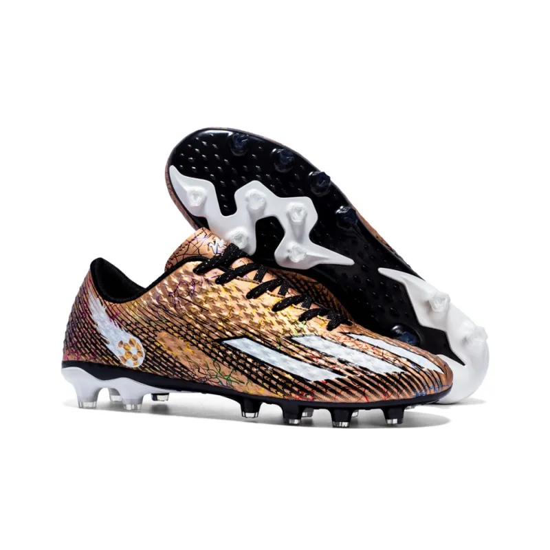 DOUBLE STAR 88 Breathable Lightweight Soccer Shoes Men's Black Silver-77