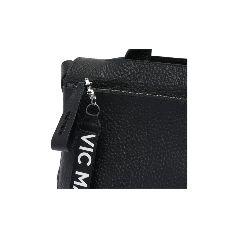 Vic Matie Calfskin Handbag Women's Black-3