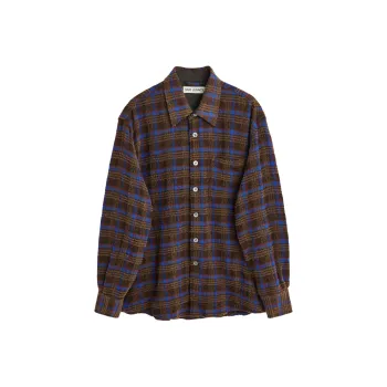 OUR LEGACY Above Plaid Linen Shirt