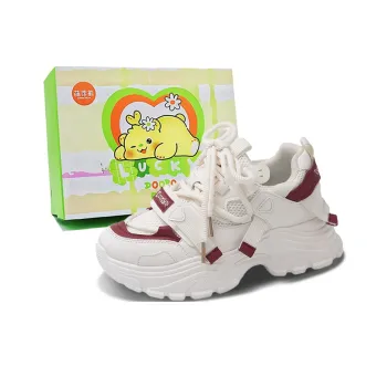 Budding Bear Anti Slip And Wear Resistant Height Increasing Low Top Chunky Sneakers Women's