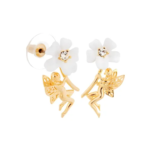 LES NEREIDES Gold Plated Stud Earrings Women's Gold
