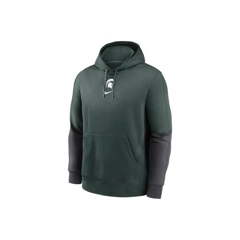 Nike Michigan State Spartans Sideline Team Issue Club Men's Nike College Pullover Hoodie-0