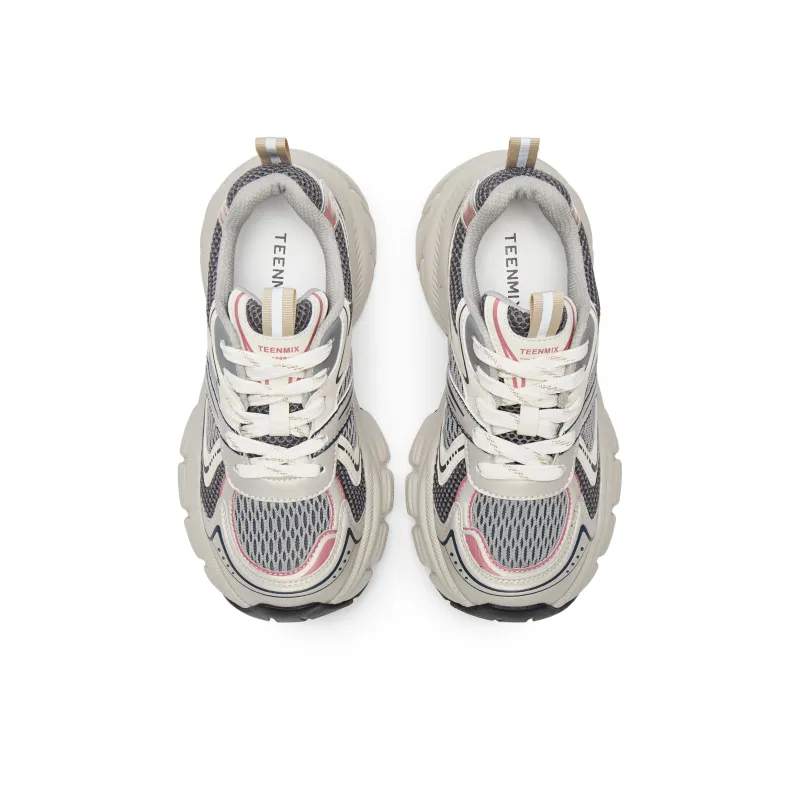 Teenmix Time Machine Cushioning Height Increase With Slip Resistant Properties Low Top Chunky Sneakers Women's-2