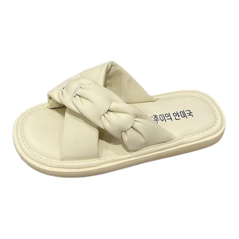 Qiao Anju Slippers Ecru, Light Yellow-5