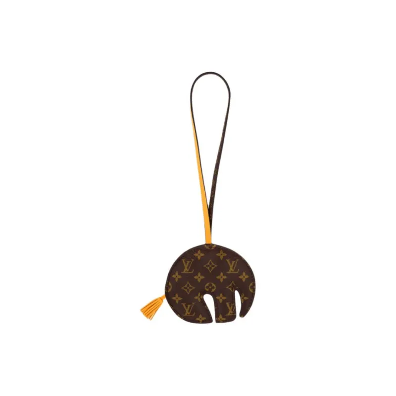 LOUIS VUITTON Calfskin Bag Charm Bag Merch Women's Taupe-1