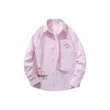 White with Pink Stripes