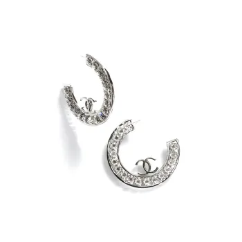 CHANEL Earrings Women's Silver