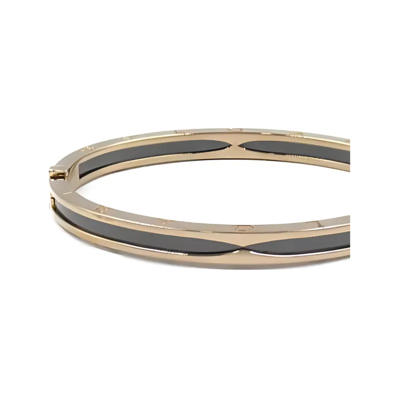 BVLGARI Pre Owned 2010s 18K Rose Gold B.zero1 Bracelet-2