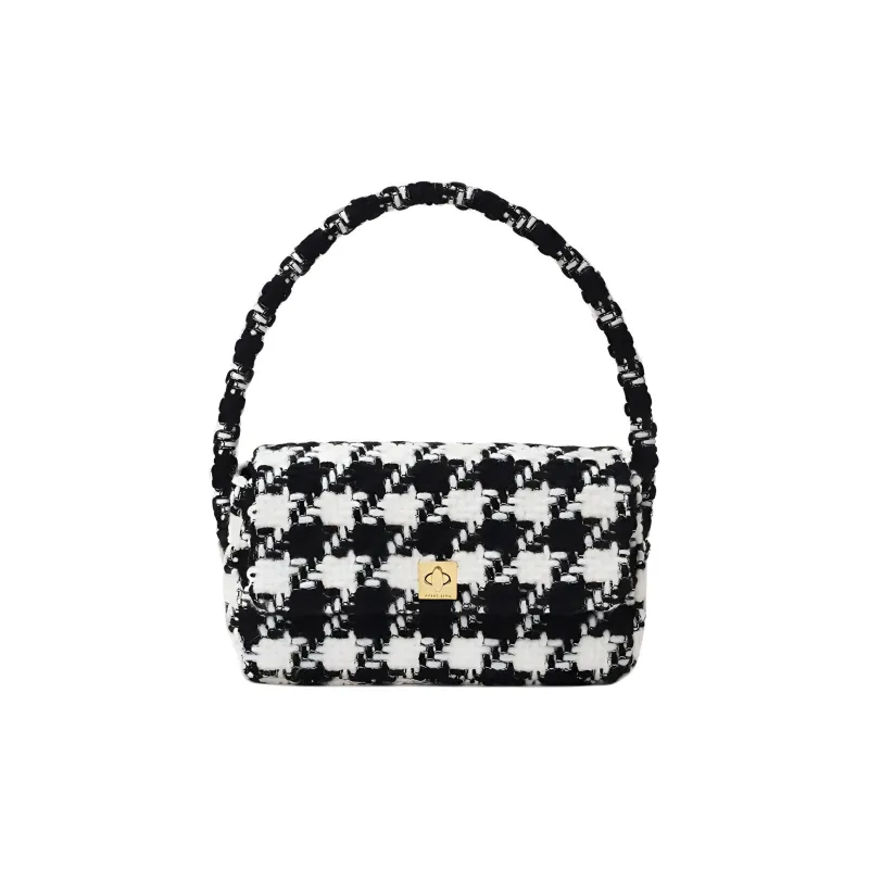 Anine Bing Nico Houndstooth pattern Shoulder Bag-0