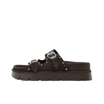 ZARA Abrasion Resistant Slide Slippers Women's Brown