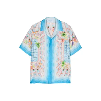 CASABLANCA Le Plongeon Silk Shirt