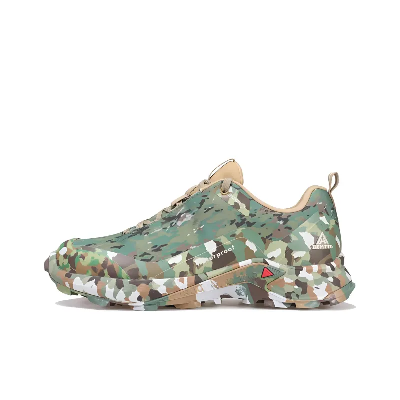 HUMTTO Shock Absorbers Low Top Outdoor Shoes Men's Green-0