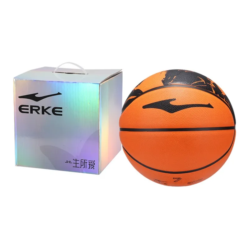 Erke Comic Collection Rubber Basketball Fall Leaf Brown Size 5/7 Street Training Unisex-6