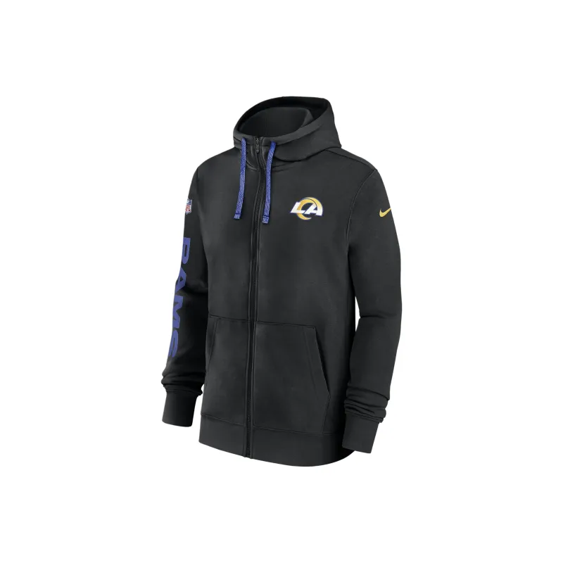 Nike Los Angeles Rams Sideline Team Issue Club Men's Nike Full Zip Hoodie-0