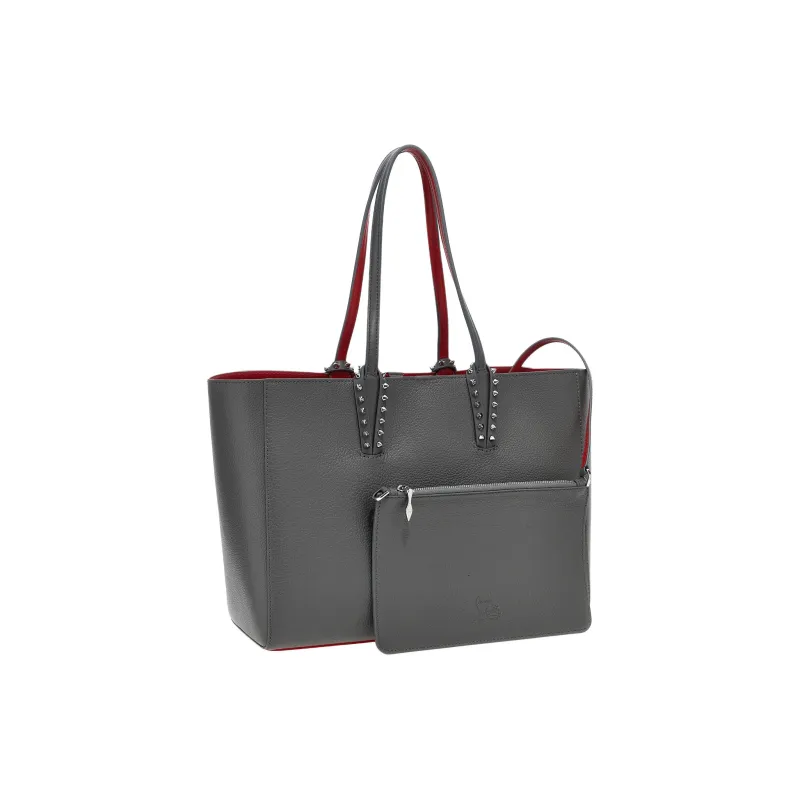 CL LUBOTING Calfskin Tote Bag, Shopping Bag, Handbag, Shoulder Bag Trumpets Women's Gray-2