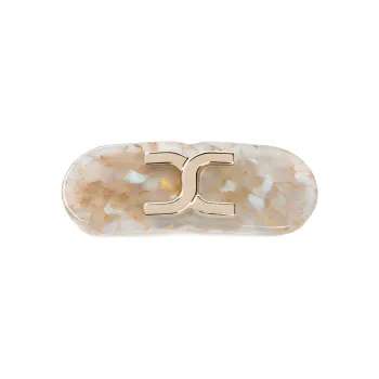 Chloe Brass Hair Clips Women's Beige
