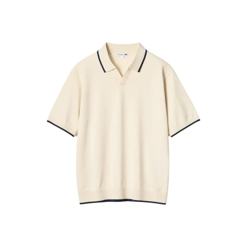 UNIQLO Jw Anderson Co Branded Series Polo Shirt Men's Beige-0