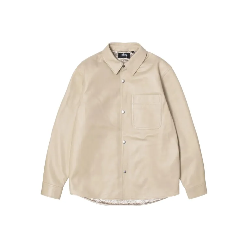 Stussy Leather Overshirt-0