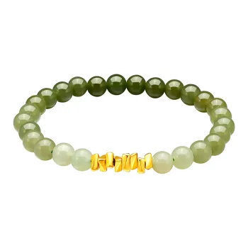 Mokinggran Hetian Jade Bracelets Pale Greenish White Jade Women's