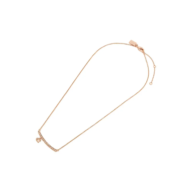 COACH Plated Brass Necklaces Women's Rose Gold-1