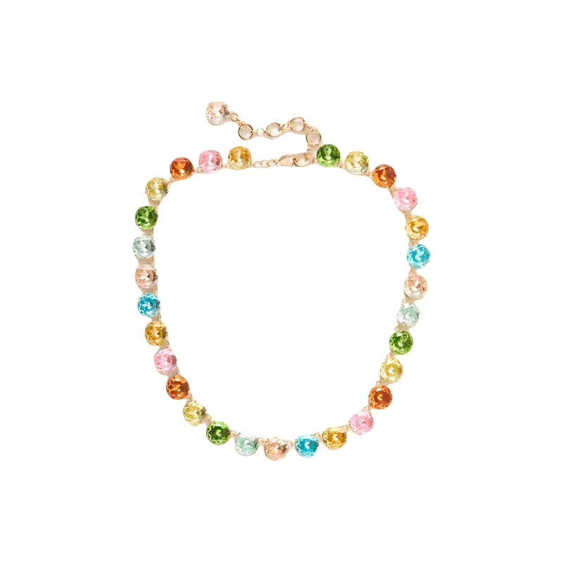 Roxanne Assoulin Crystal Brass Glass Cubic Zirconia Necklaces Women's Multicolor-0