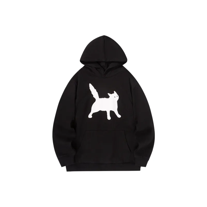 Suamoment Sweatshirt Spring Fall American Casual Loose Fit Hoodie Unisex-0