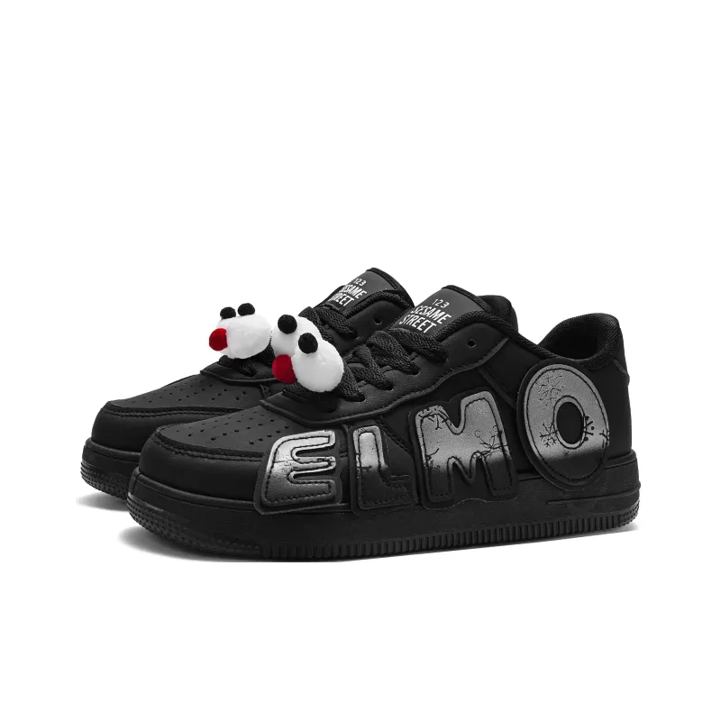 SESAME STREET Warm Cushioning Coverage Wear-Resistant Low-Top Skateboard Shoes Unisex Box-23