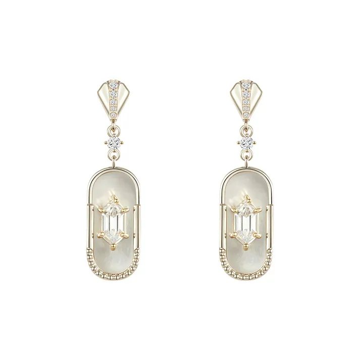 RiotLILY Mother Of Pearl Earrings Women's-0
